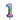 Birthday candles balloon pattern in rainbow colors number 1 height 8 cm