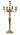 Candlestick 5-armed gold candlestick candelabra made of metal height 80 cm