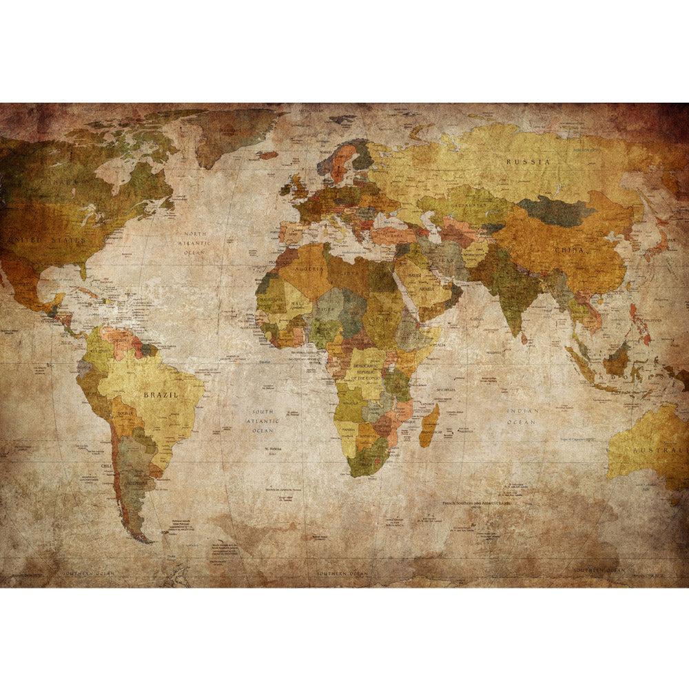 Nonwoven photo wallpaper vintage atlas world wallpaper world map antique atlas map atlases map atlas brown