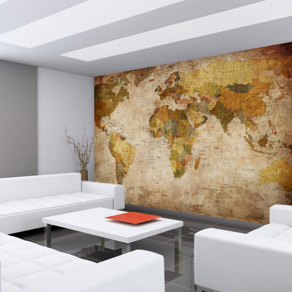 Nonwoven photo wallpaper vintage atlas world wallpaper world map antique atlas map atlases map atlas brown