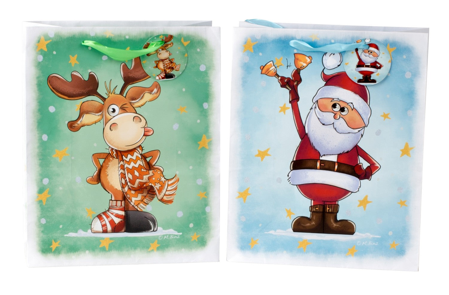 Gift bag gift bags Christmas in a set of 4 dimensions 32x26x12cm