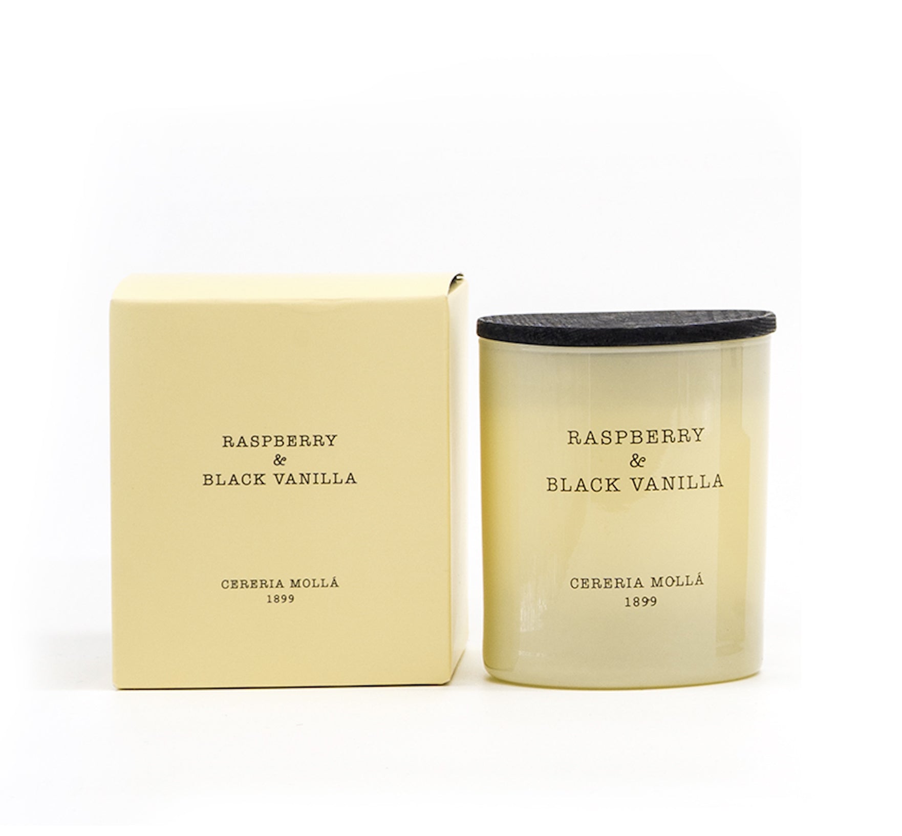 Premium scented candle Raspberry and Black Vanilla 230gr | 50 hrs burning time