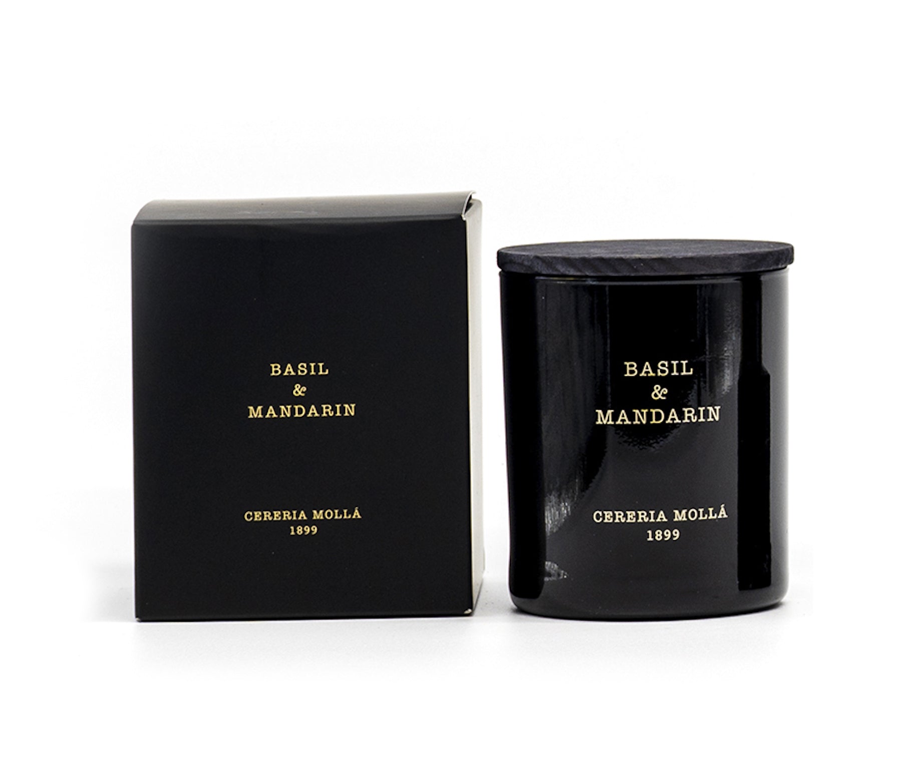 Premium scented candle Basil &amp; Mandarin 230gr | 50 hrs burning time