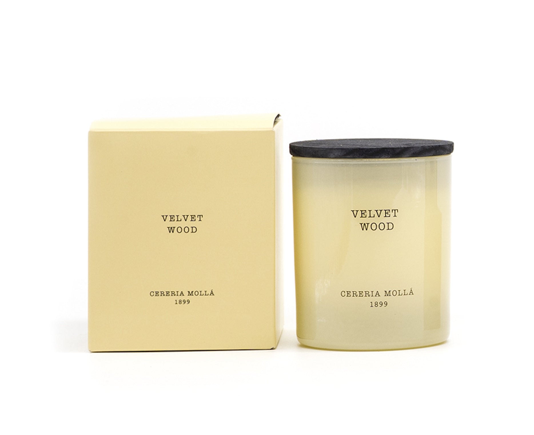 Premium scented candle Velvet Wood 230gr | 50 hrs burning time