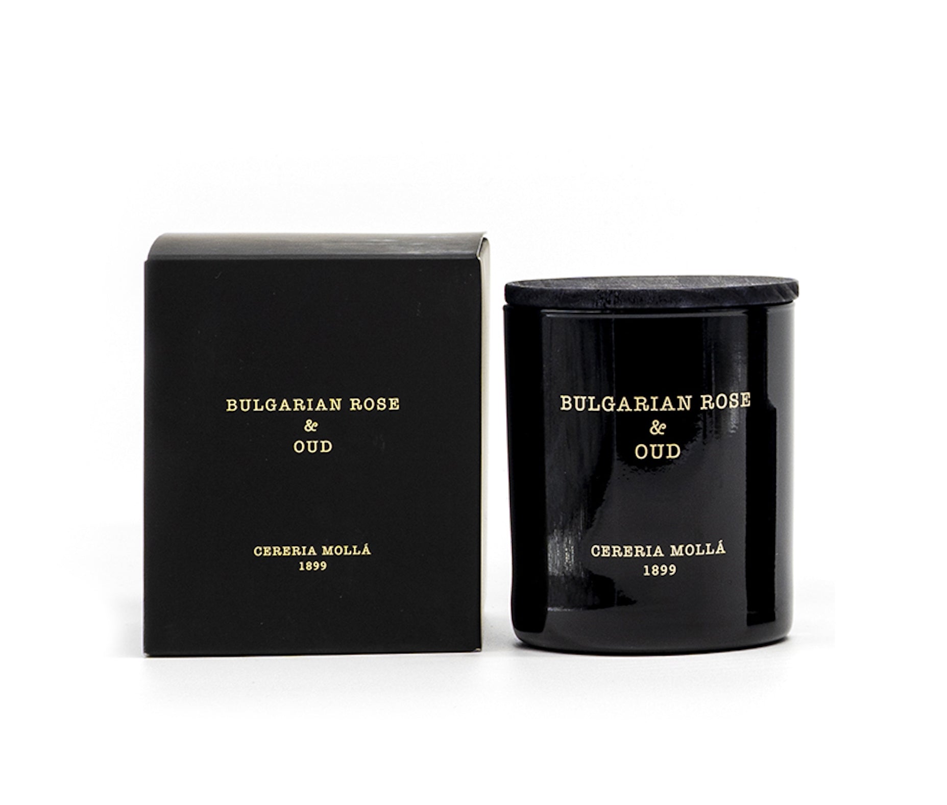 Premium scented candle Bulgarian Rose &amp; Oud 230gr | 50 hrs burning time