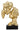 Sculpture decorative figure lovers made of artificial stone gold with black base height 20.5cm width 13cm