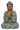 Sculpture decorative figure Buddha made of artificial stone gold/mint green height 41.5cm width 28cm