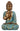 Sculpture de Bouddha figure décorative en pierre artificielle or/vert menthe hauteur 23cm largeur 14cm