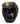 Sculpture decorative figure skull black with golden spiders made of artificial stone height 12cm width 15cm