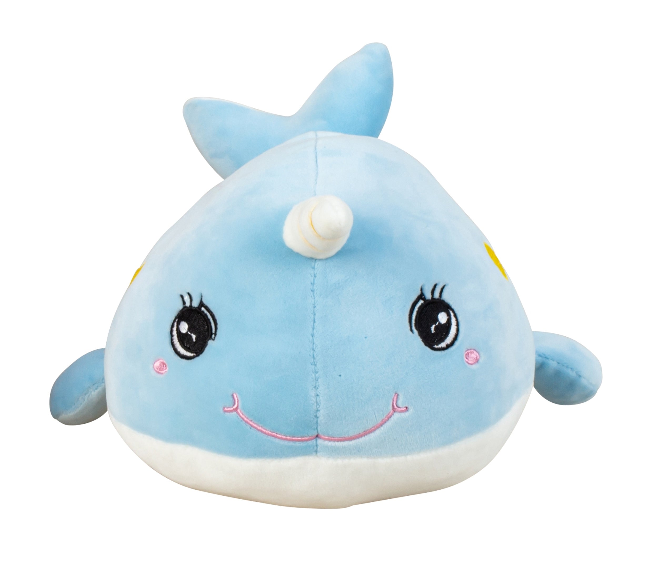 Peluche bébé peluche baleine bleu clair avec peluche spandex super douce 34x17 cm (bleu)