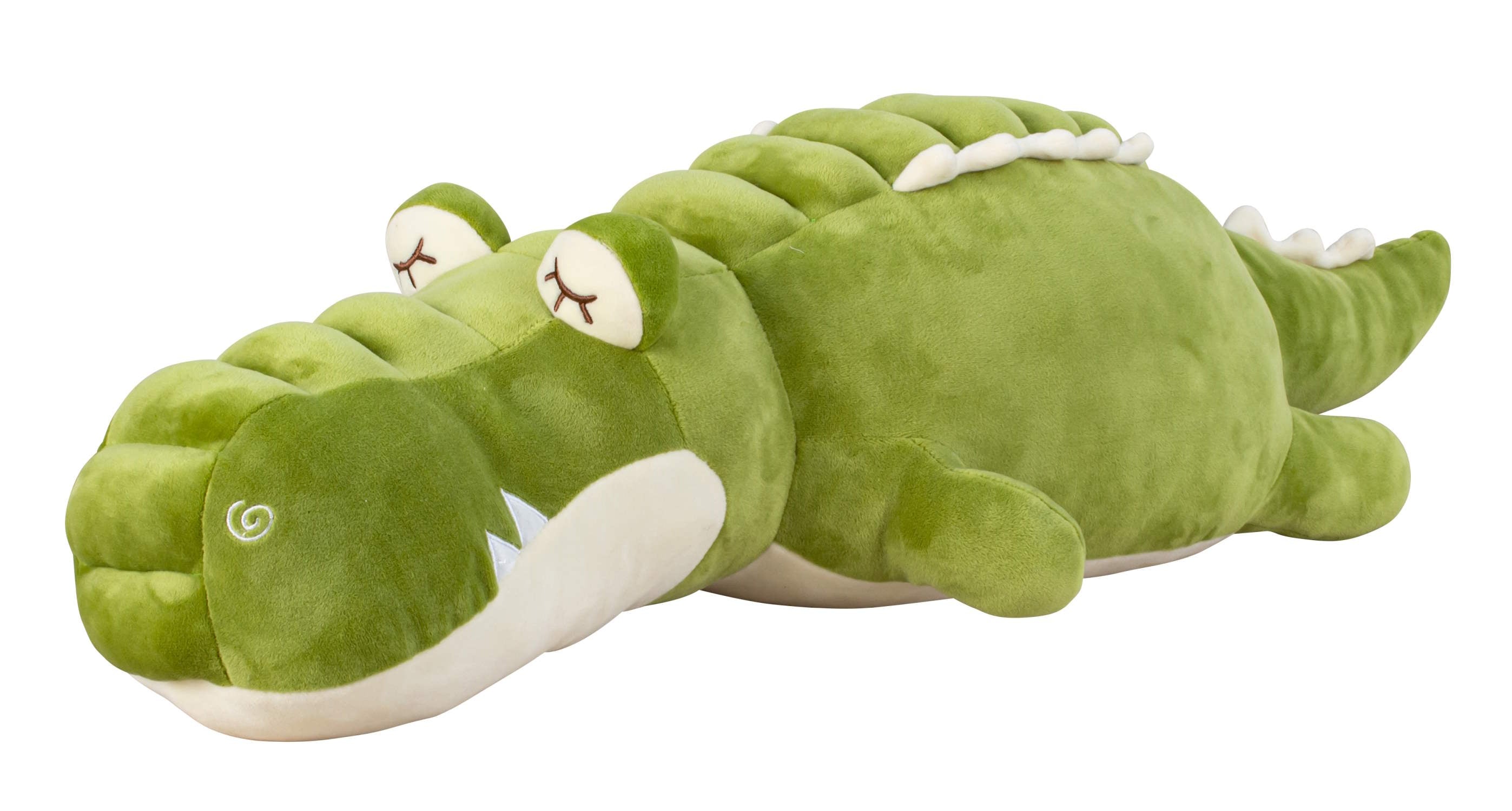 Plush toy cuddly toy crocodile green made of super soft spandex plush height 20cm length 75cm