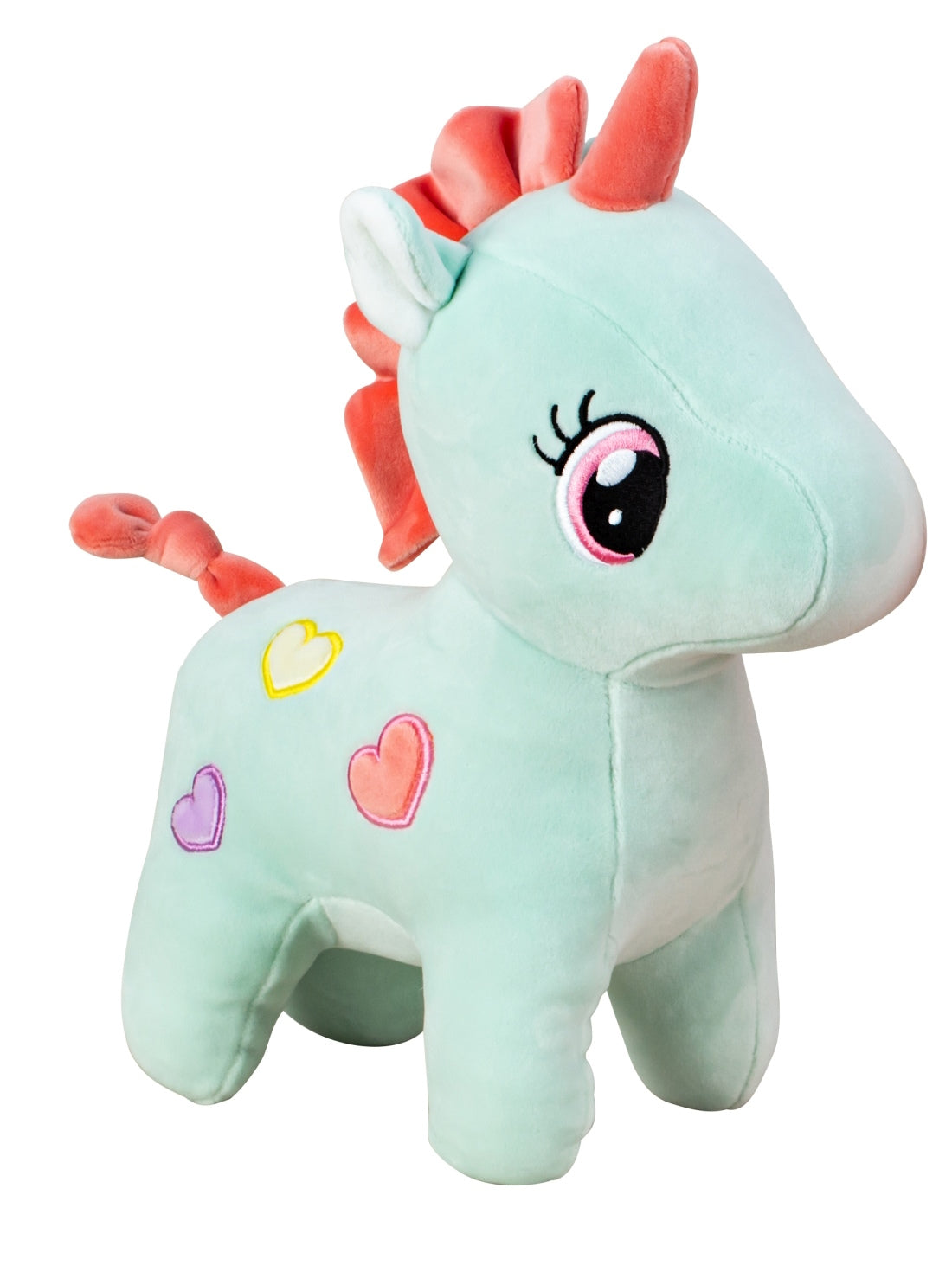 Peluche bébé peluche licorne turquoise avec peluche spandex super douce 23x30 cm (turquoise)