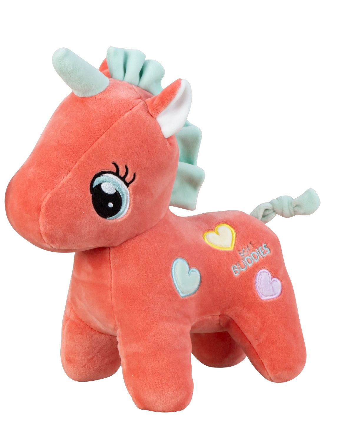 Baby-Plüschtier Kuscheltier Einhorn rosa mit super weichem Spandex-Plüsch 23x30 cm (rosa)