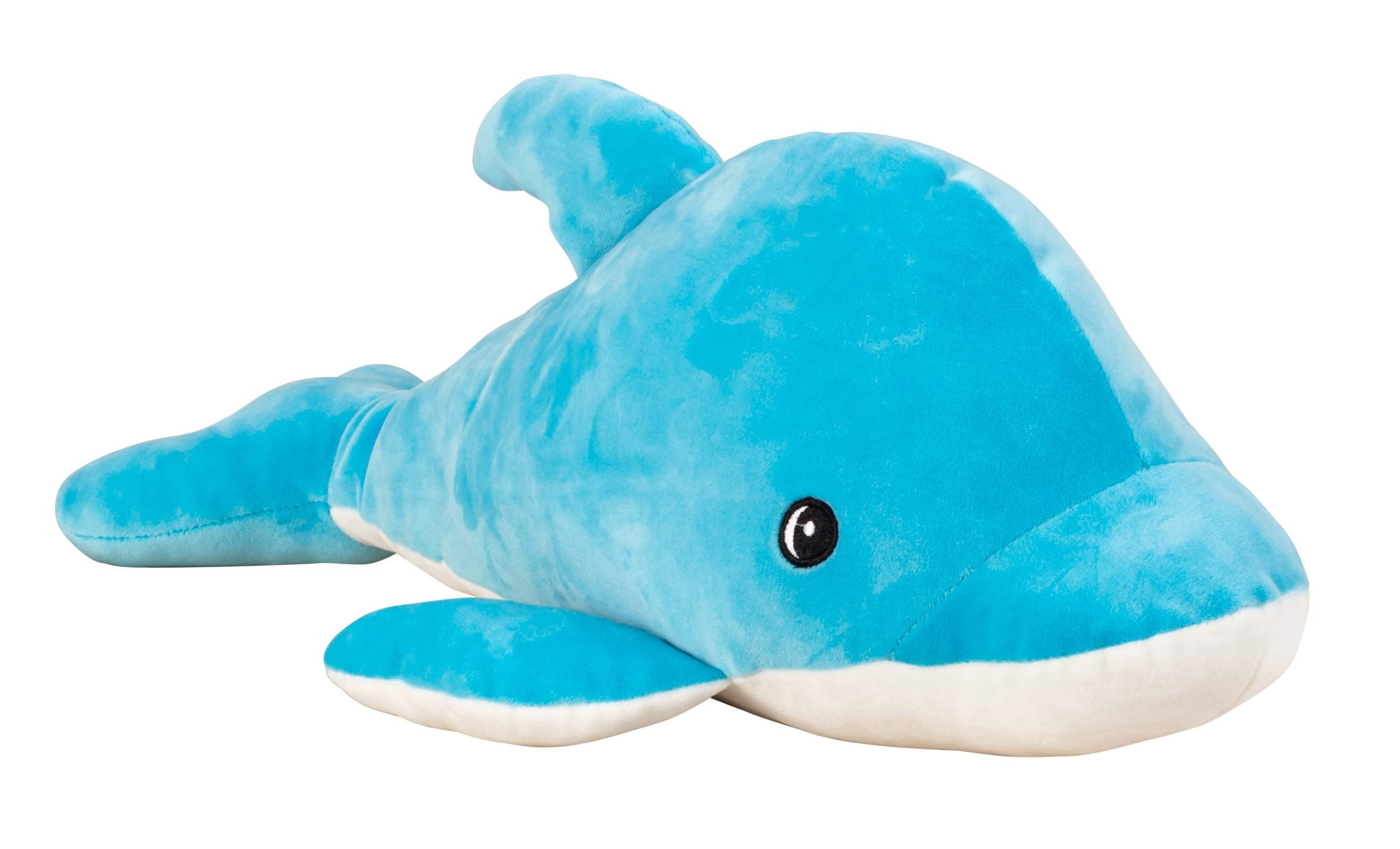 Baby plush toy dolphin blue made of super soft spandex plush 54x20 cm