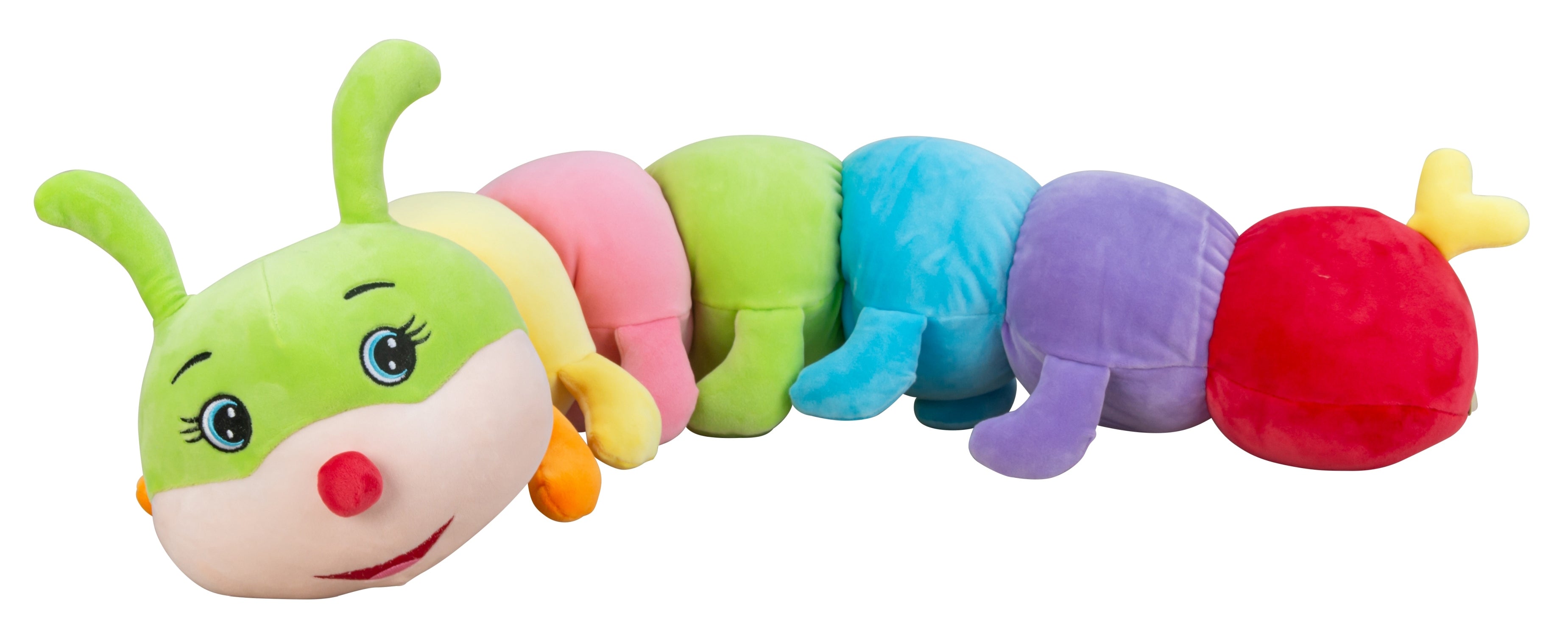 Peluche bébé peluche chenille colorée en peluche spandex super douce hauteur 25 cm largeur 90 cm