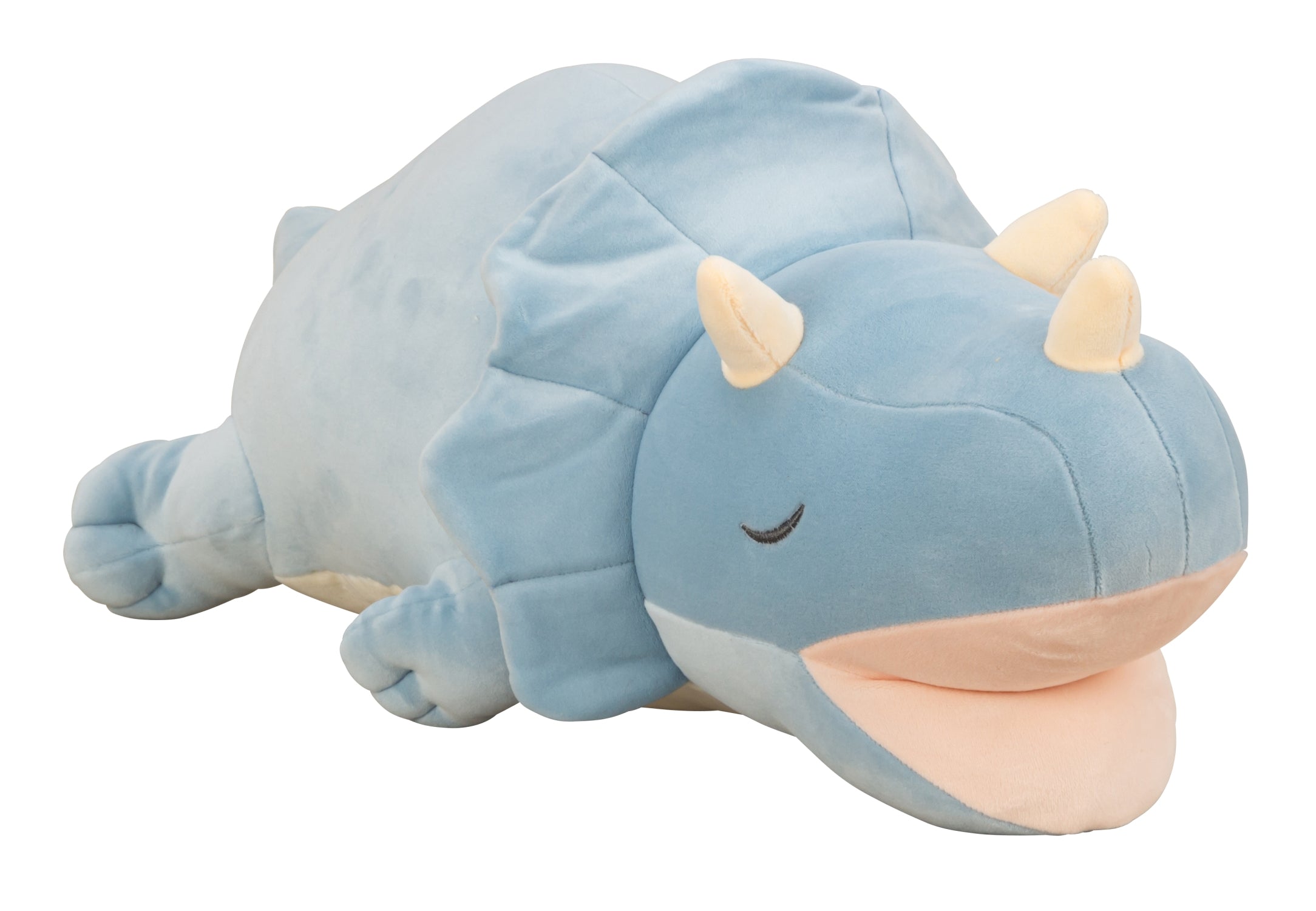 Baby-Plüschtier Kuscheltier Triceratops liegend aus super weichem Spandex-Plüsch Höhe 19cm Länge 50c