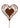 Garden sign garden stake double heart made of metal rust-colored height 66cm width 22cm