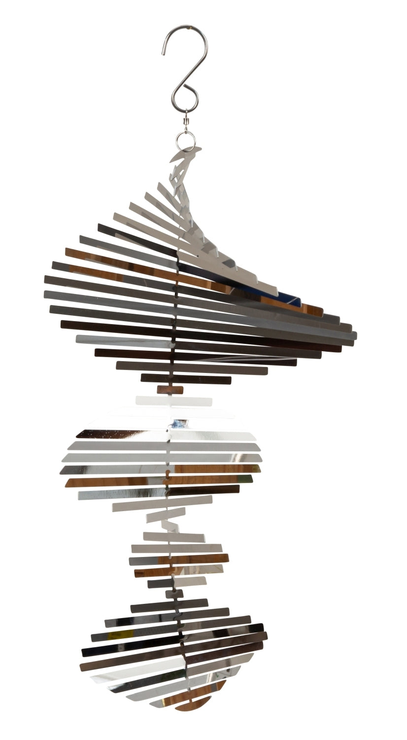 3D wind chime made of stainless steel hanging height 28 cm width 19 cm