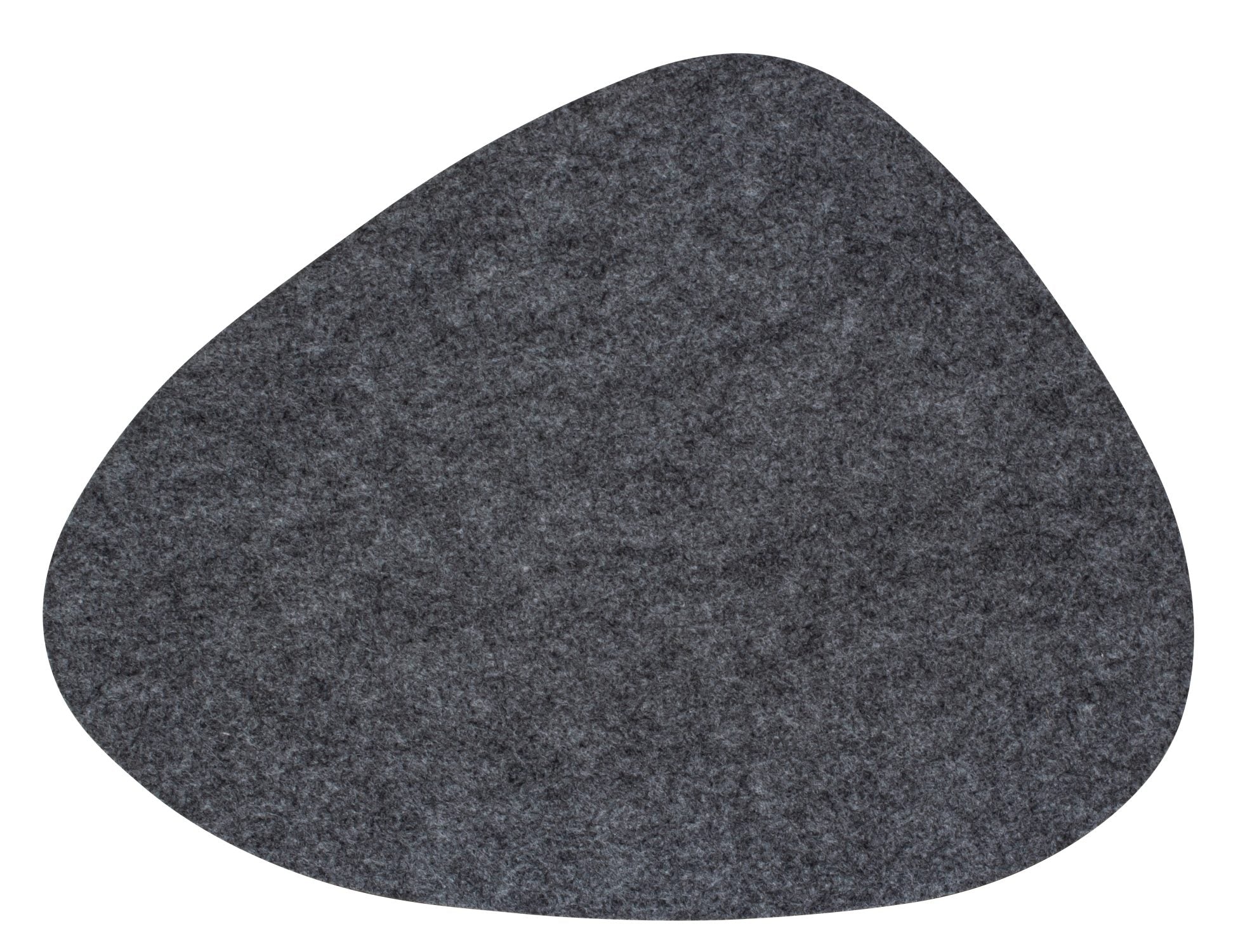 Designer placemat grey made of felt - oval | 40x34 cm I heat-resistant I set of 8 placemats with coasters