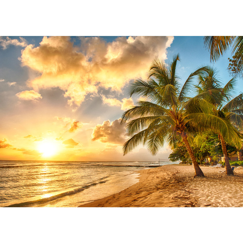 Papier peint photo intissé Dream Beach Beach Wallpaper Beach Sea Sunrise Beach Water Blue