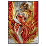 3D Wandbild Damen Motiv aus Aluminium inklusive Rahmen 50x70 cm - Lifestyle & More