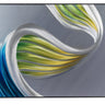 3D Wandbild Welle aus Aluminium inklusive Rahmen 50x70 cm - Lifestyle & More