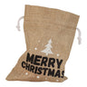 4 Stück Jute - Sack braun in weihnachtlichem Motiv Merry Christmas 17x23 cm - Lifestyle & More