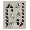 4 x Weihnachtsdekoration Komplettsets mit jeweils 2 Zuckerstangen & 4 Weihnachtskugeln schwarz/silbe - Lifestyle & More
