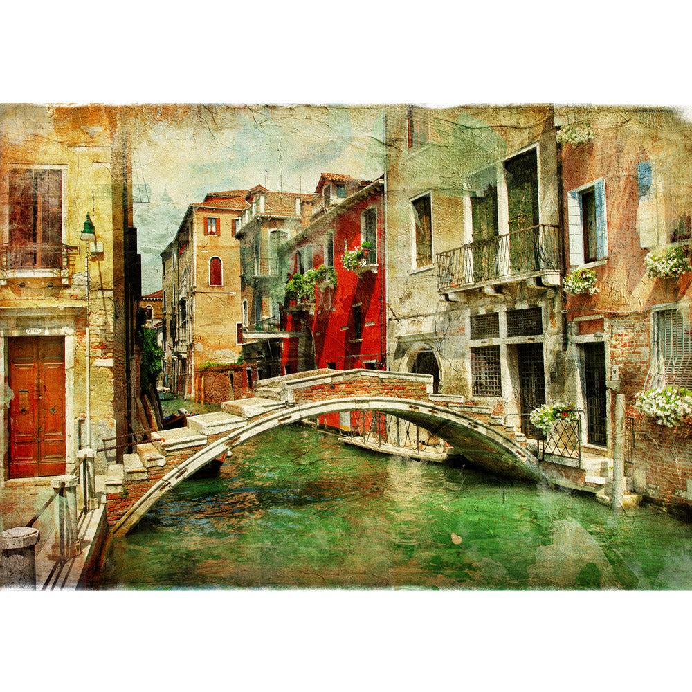 Fleece photo wallpaper Great Venice Italy wallpaper Venice canal Italy colorful