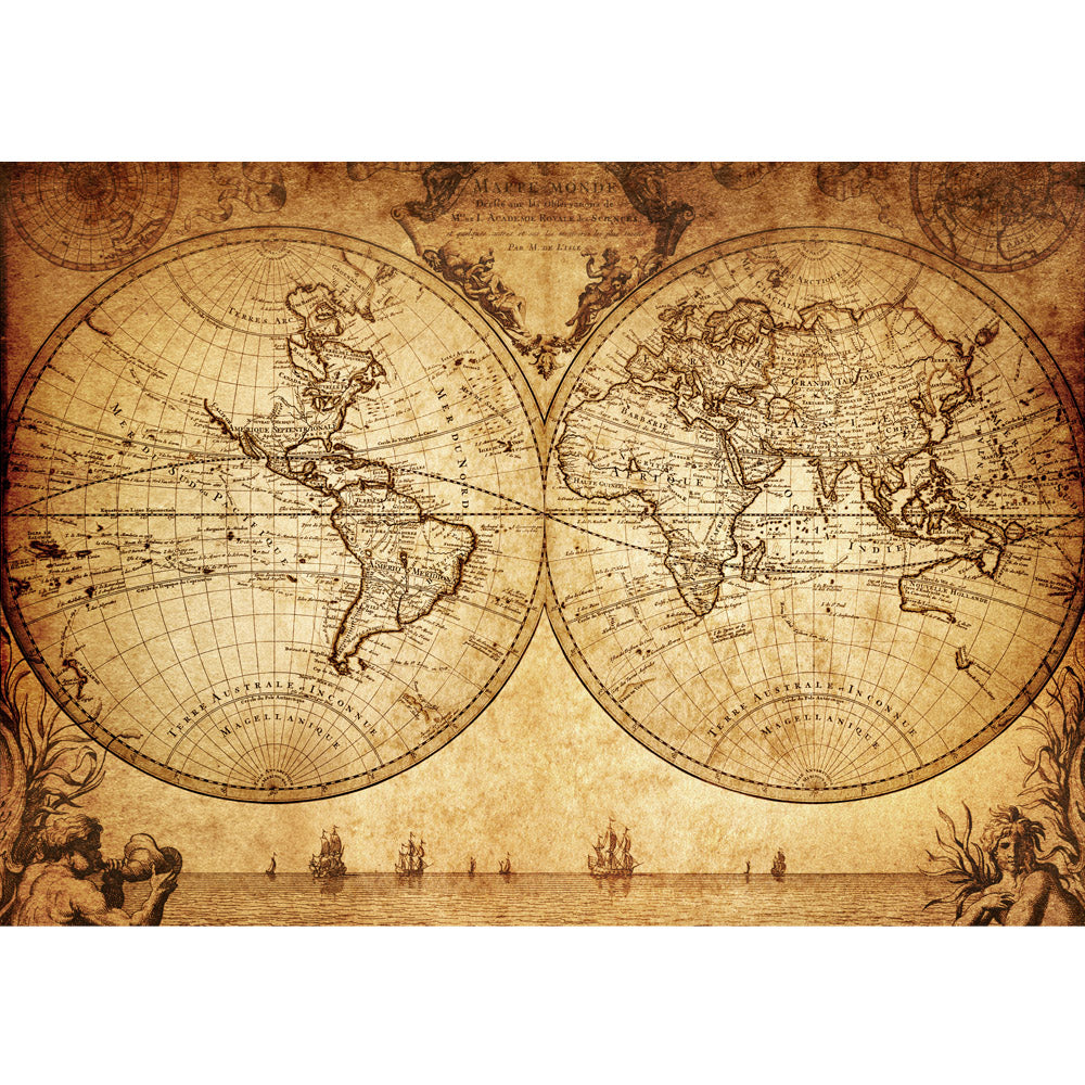 Vlies Fototapete Vintage World Map Geographie Tapete Weltkarte Atlas Vintage Atlas alte Karte