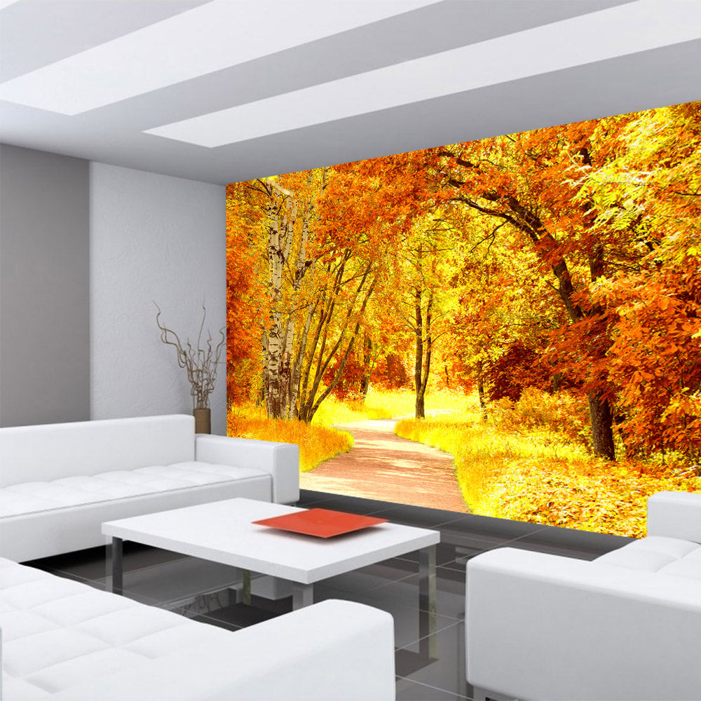 Nonwoven photo wallpaper Autumn Leaves forest wallpaper autumn leaves