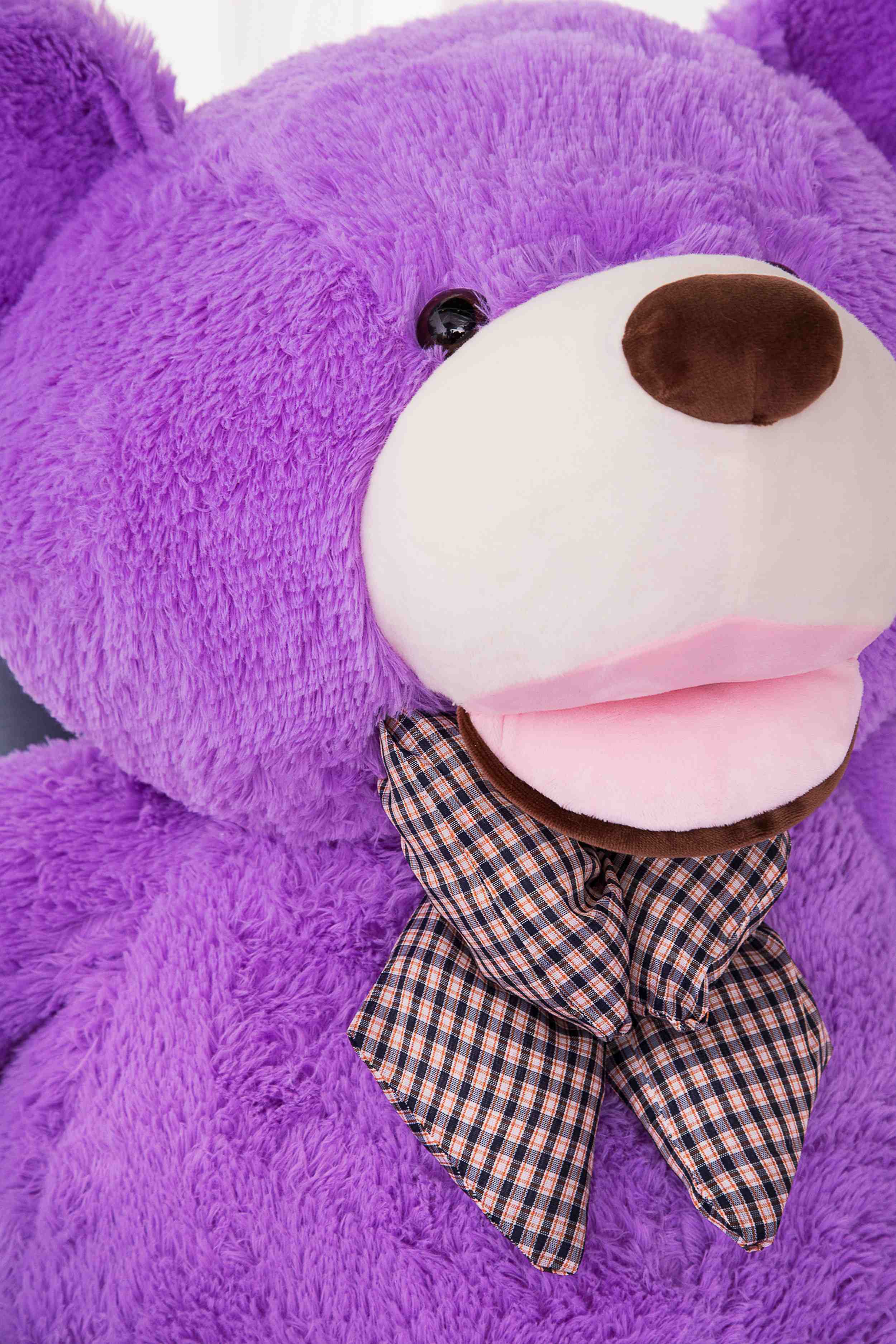 Ours en peluche géant ours en peluche 190 cm grand XXL ours en peluche violet peluche veloutée