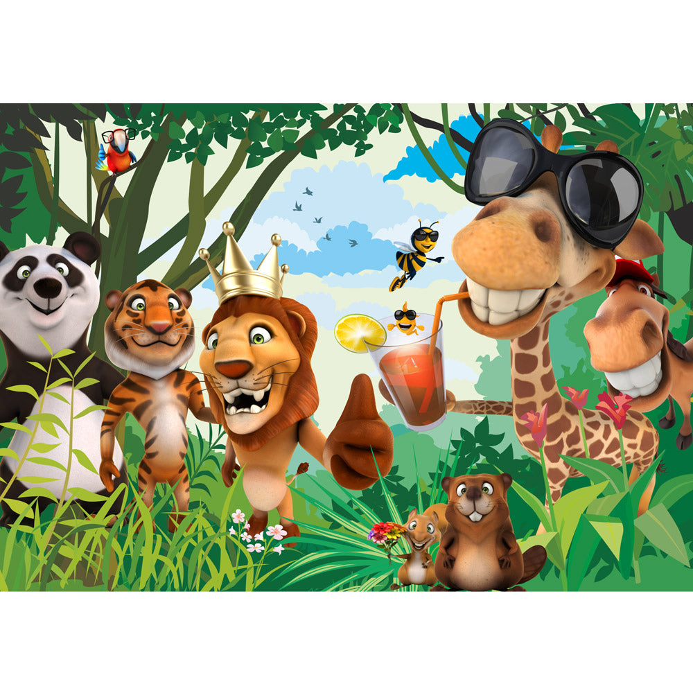 Nonwoven photo wallpaper Jungle Animals Party II Children's wallpaper