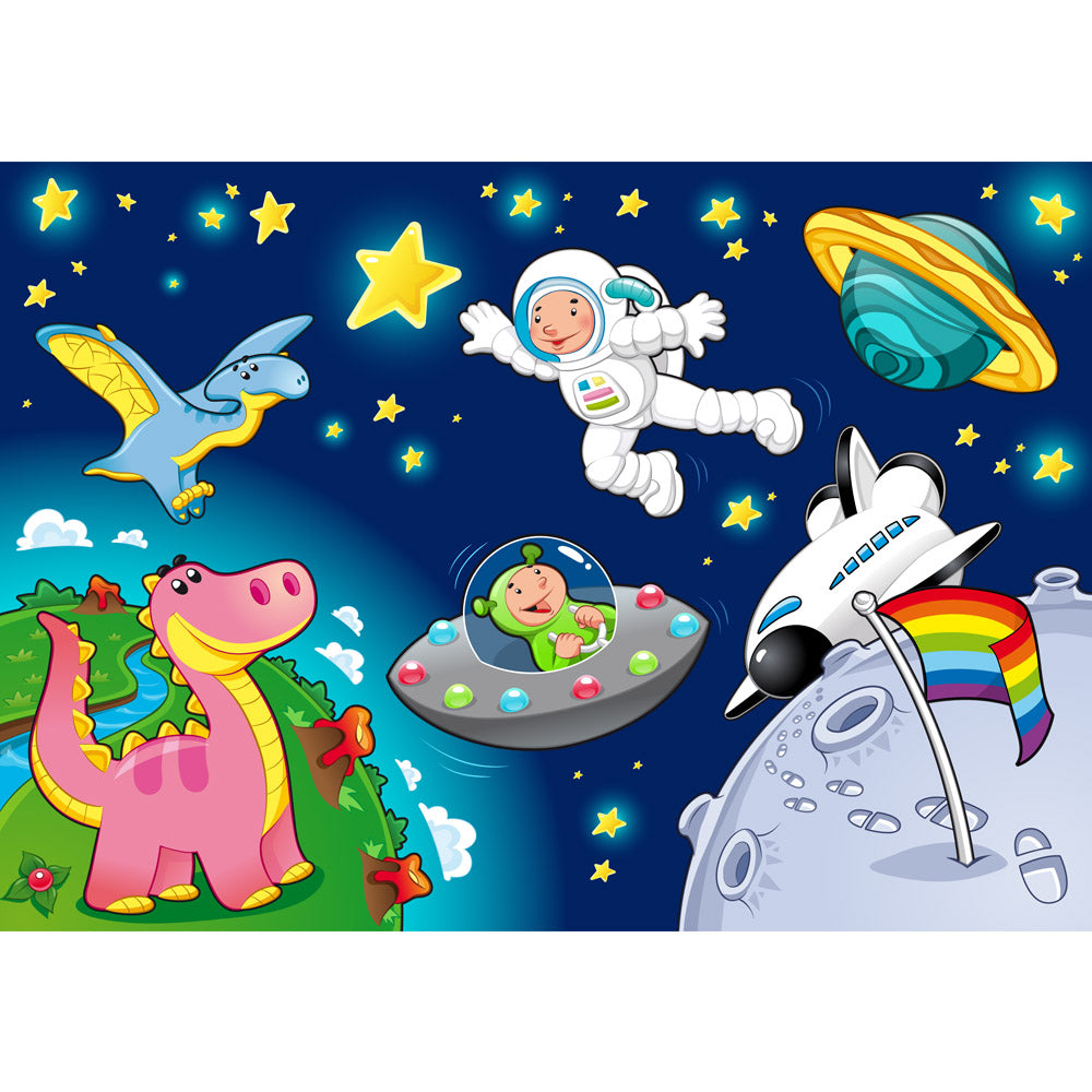 Vlies Fototapete Little Space Explorers Kindertapete Tapete Kinderzimmer Weltraum Star All Weltall