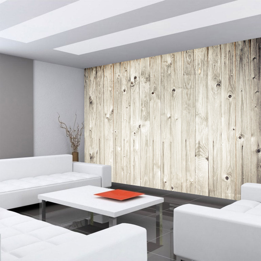 Fleece photo wallpaper weathered wood plank wood wallpaper wood look wooden wall wood panel white wood white