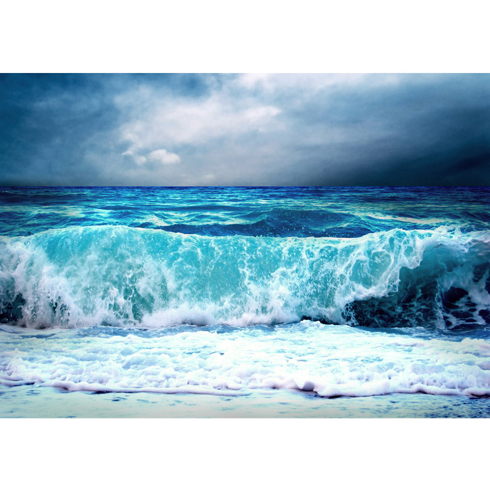 Nonwoven photo wallpaper Blue Seascape sea wallpaper ocean sea water lake wave storm blue turquoise blue