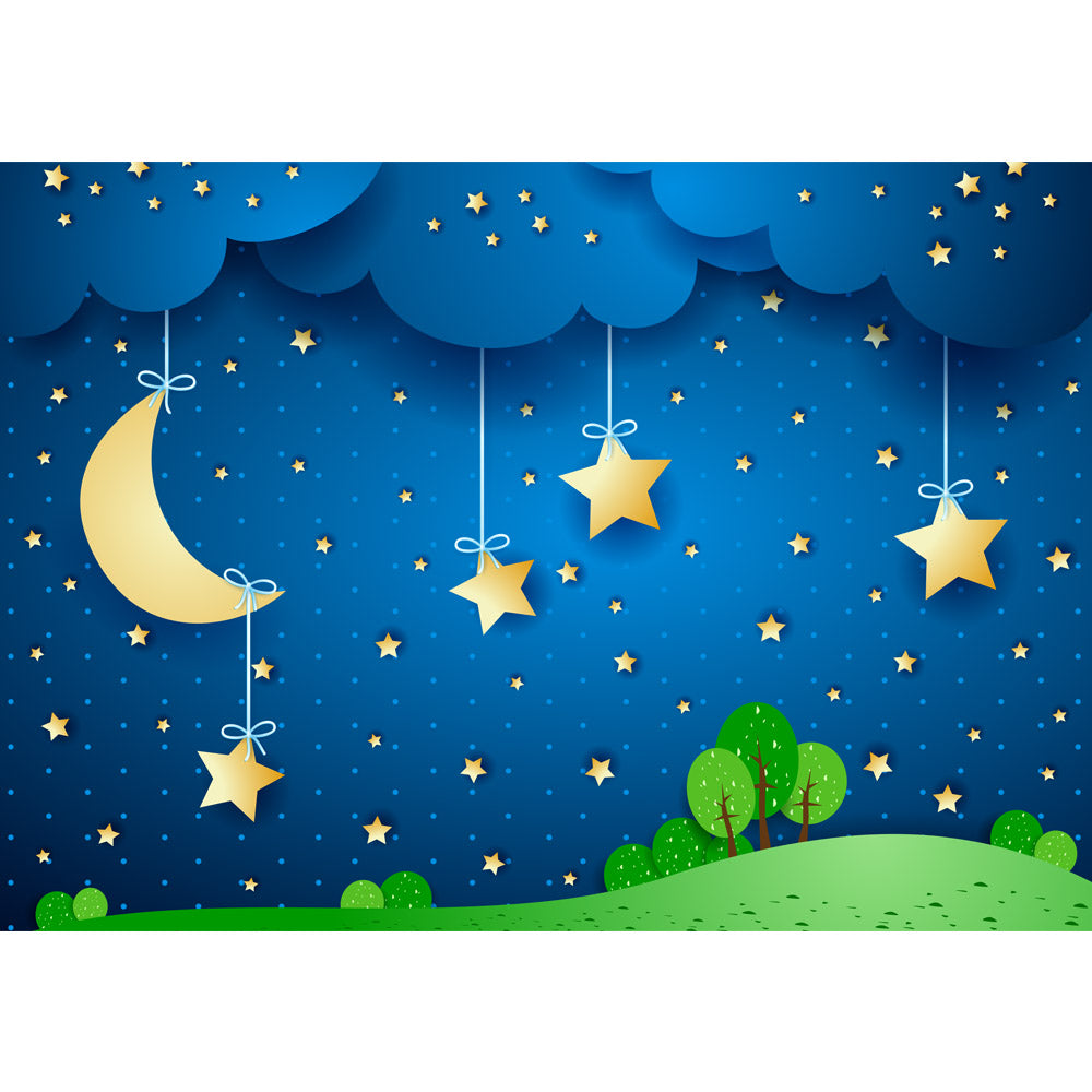 Nonwoven photo wallpaper Dreaming Night children's wallpaper wallpaper starry sky stars luminous stars night sky