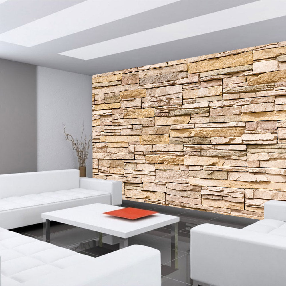 Nonwoven photo wallpaper stone wall wallpaper stone look stone wall wall