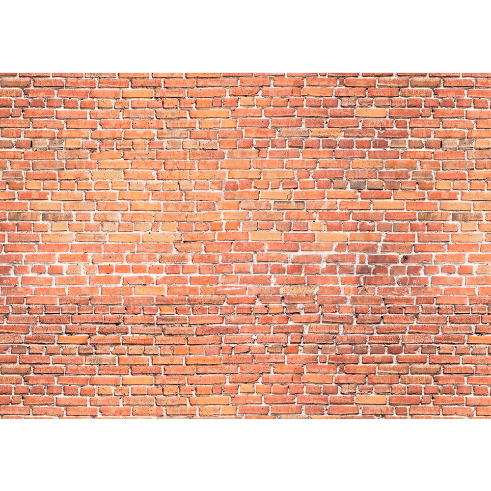 Nonwoven photo wallpaper Red Brick Stone Wall - stackable stone wall wallpaper stone look stone wall wall red