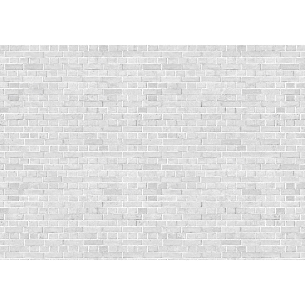 Nonwoven photo wallpaper White Brick Stone Wall - stackable stone wall wallpaper stone look stone wall white