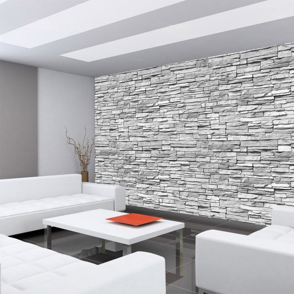 Nonwoven photo wallpaper stone wall wallpaper stone look