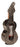 Wein-Flaschenhalter "Gitarre" aus Metall silber 14x40 cm