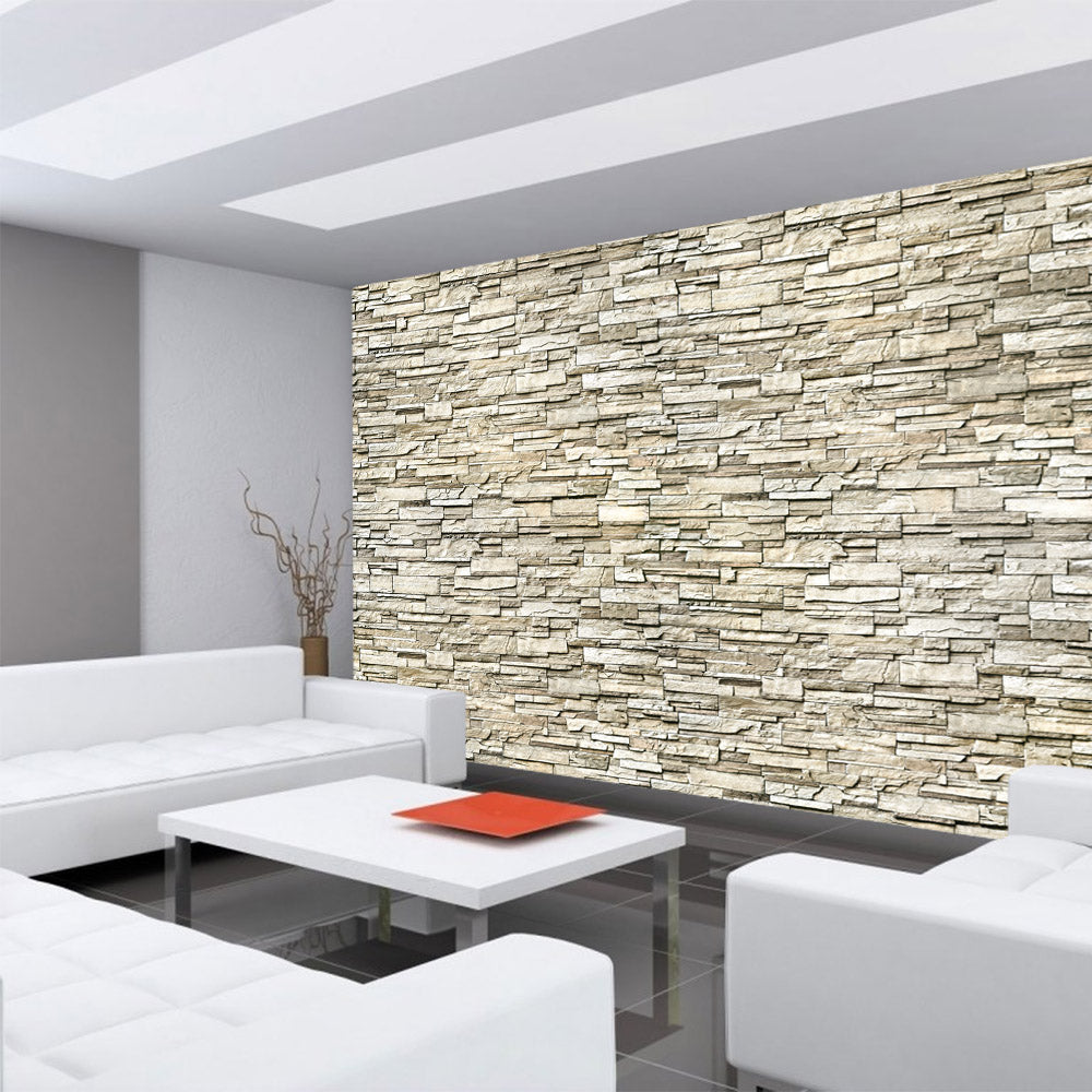 Non-woven photo wallpaper Noble Stone Wall 2 beige