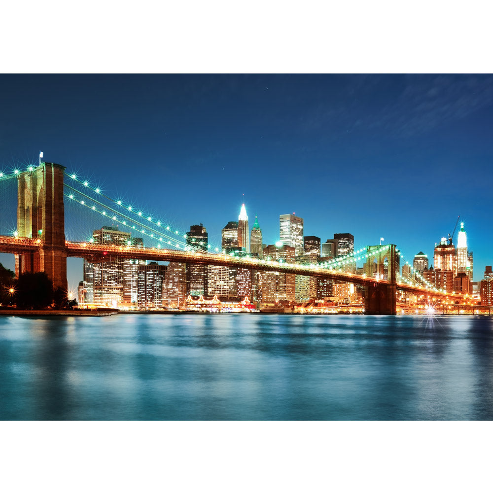 Non-woven photo wallpaper New York wallpaper New York City USA America Empire State Building Big Apple colorful