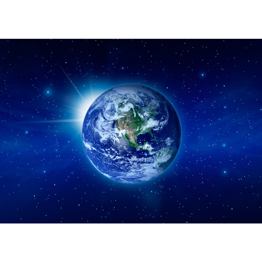 Nonwoven photo wallpaper world wallpaper earth space planet blue pink