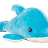 Baby - Plüschtier Kuscheltier Delfin blau aus super weichem Spandex - Plüsch 54x20 cm - Lifestyle & More