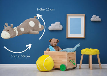 Baby - Plüschtier Kuscheltier Giraffe liegend aus super weichem Spandex - Plüsch Höhe 16cm Länge 50cm - Lifestyle & More