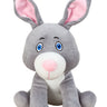 Baby - Plüschtier Kuscheltier Hase grau/weiß aus super weichem Spandex - Plüsch Höhe 21 cm - Lifestyle & More
