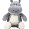 Baby - Plüschtier Kuscheltier Nilpferd grau/weiß aus super weichem Spandex - Plüsch Höhe 30 cm - Lifestyle & More