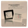 Babyset inklusive Rahmen 23x23cm mit Gips - Set für 3D Abdruck Baby - Abdruck, Gips Set mit Fotorahmen - Lifestyle & More